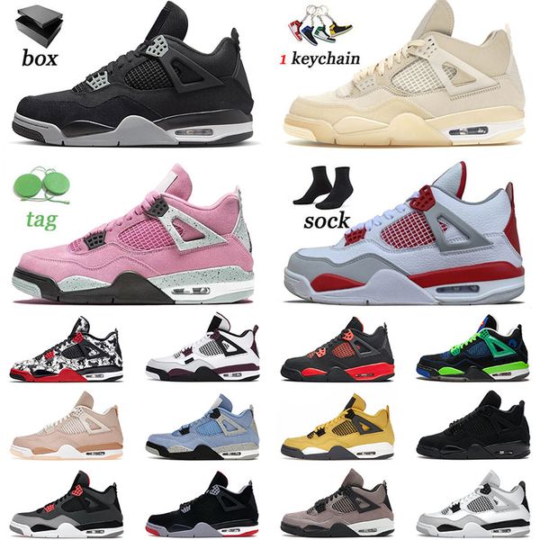 

4 4s iv men basketball shoes jumpman black canvas sb bred red thunder jorda what the offs white sail violet ore messy room sneakers