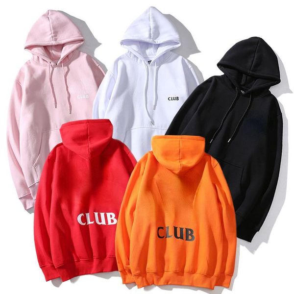 

22ss club mens hoodie designer sweater letter print hooded sweaters men sweatshirt women hoody tech fleece pullover jacket, Black