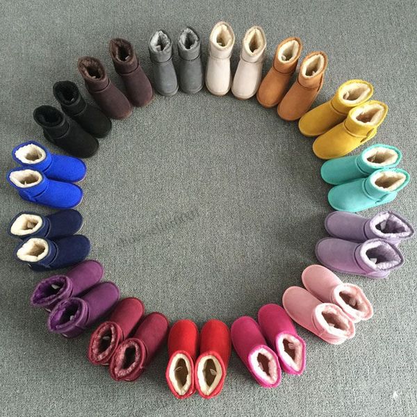 

australian australia warm boots mini half snow boot ankle bootss classic winter full fur fluffy furry satin usa gs 585401 womens kids bootie, Black