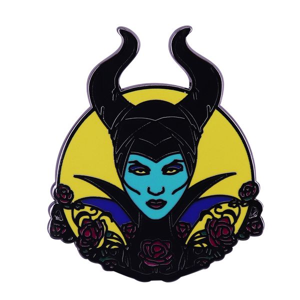 

horror movie ghost doll knife enamel brooch halloween personality dark ghost lapel pin badge fashion accessories, Blue