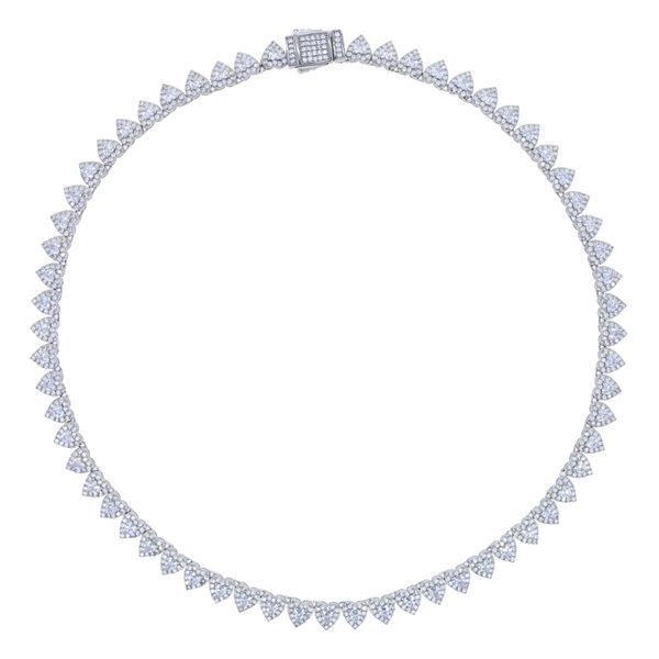 

iced out women hip hop necklace with 5a cz stone paved 7mm heart tennis chain statement necklaces jewelry for wedding party punk jewelrys gi, Silver