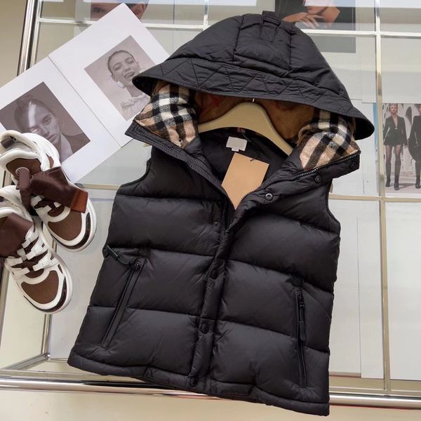 

women's vests designer down vest womens outerwear coat fashion with classic letter sleeveless cotton vests mens jacket size s- ft35, Black;white