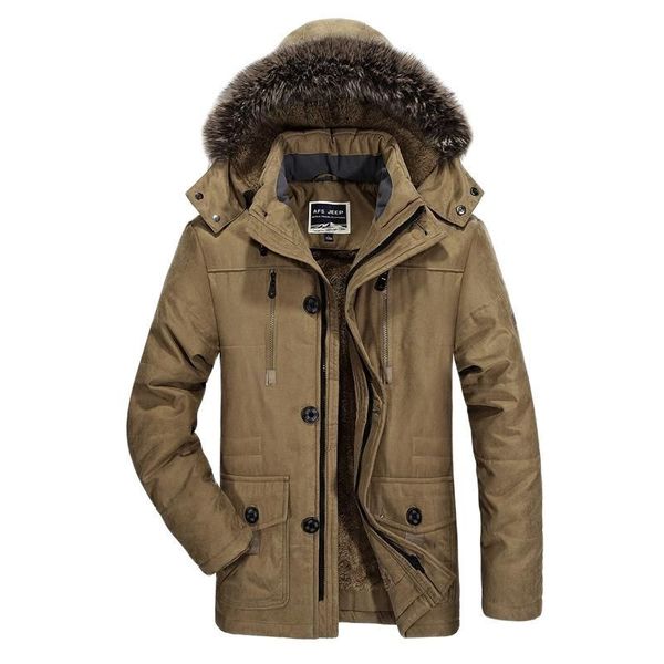 

men's jackets winter men's plus velvet thick large size long coat middleaged thick warm coat jacket m5xl enlarge size men jacket w, Black;brown