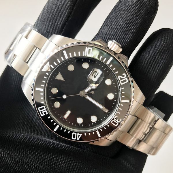 

luxury sea-dwellr watches aaa silver case 40mm size black dial automatic date mechanical men watches quality stainless steel sapphire glass, Slivery;brown