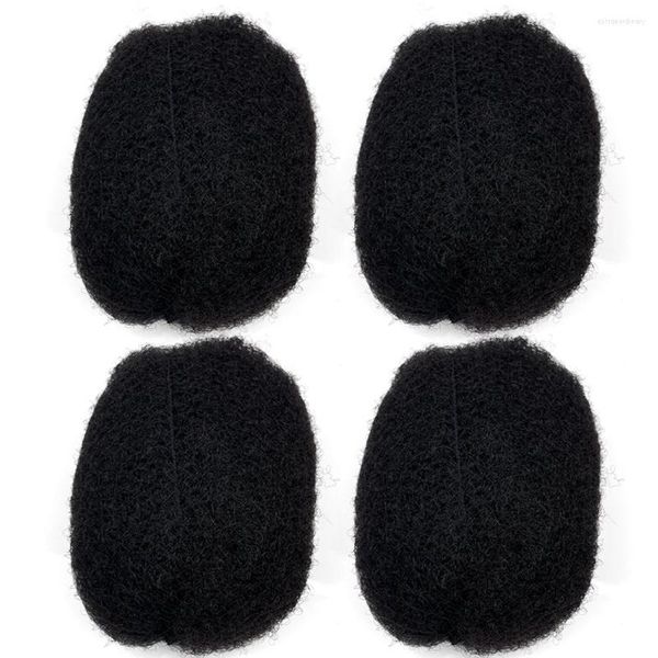 

human hair bulks tight afro kinky ideal for making locs repair extensions twist braids 4 bundles/package, Black