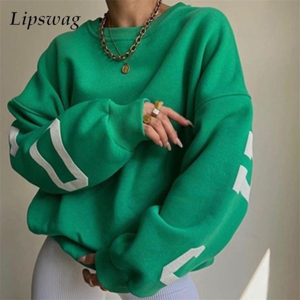 

womens hoodies sweatshirts fashion women long sleeve sweatshirt streetwear casual o neck loose sweatshirt autumn winter letter print pullove, Black