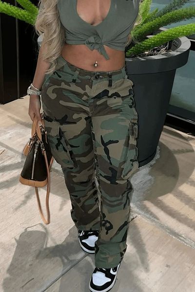 

y2k parachute cargo pants for women 2022 green casual print camouflage trousers baggy straight pants streetwear 2210103, Black;white