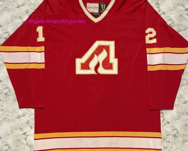 

new jerseys stitched authentic rare retro mitchell & ness tom lysiak hockey jersey mens kids throwback jerseys, Black