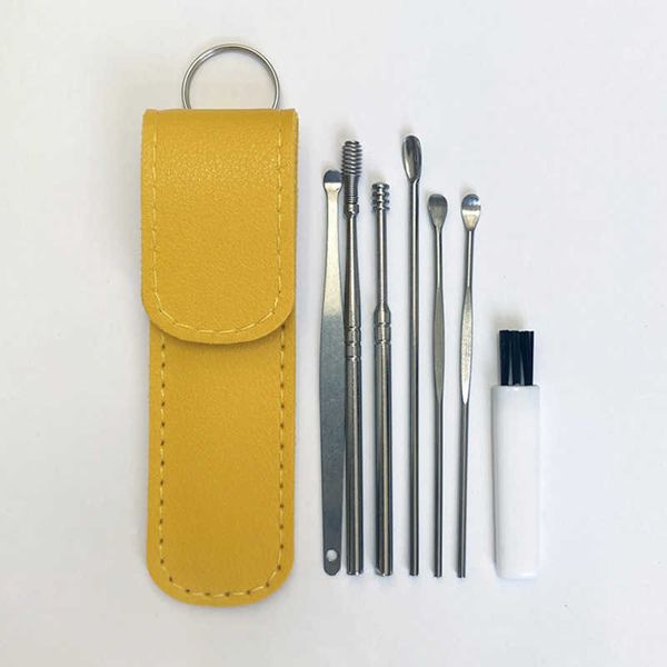 

6pcs/set ear care supply wax pickers stainless steel earpick remover curette pick cleaner ears spoon care clean tool vtmtb1752