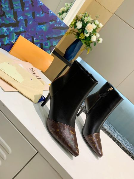 

designer boots autumn winter womens for women 's slip-on round toe ankle boats men buckle motorcycle luxurious 0523, Black