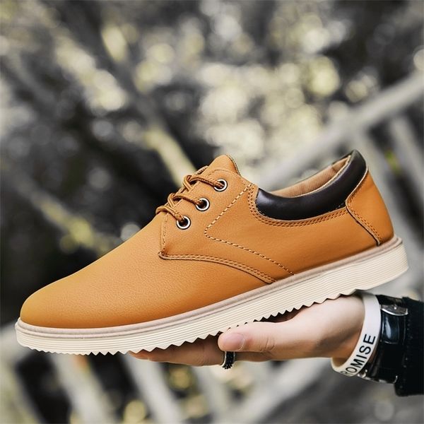 

dress shoes in spring and autumn men's leather casual low-breathable sneakers fashion thin belt board 221010, Black