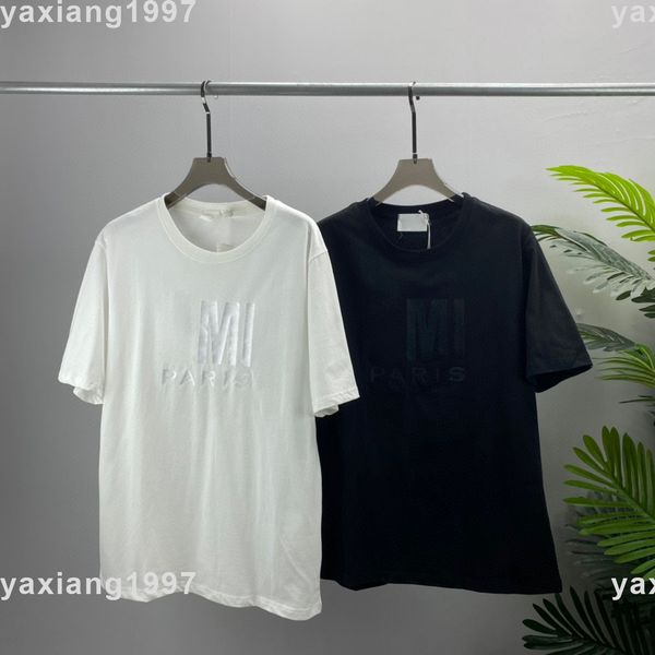 

2023ss spring and summer new hoodies high shirt grade cotton sweatshirts printing short pants sleeve round neck panel t-shirt size s-m-l-xl-, Black;brown