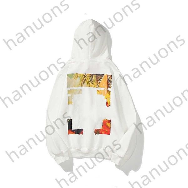 

men's hoodies off autumn and winter sweatshirts new jacket fashion white hoodie printing women's leisure street plush sweater trac, Black
