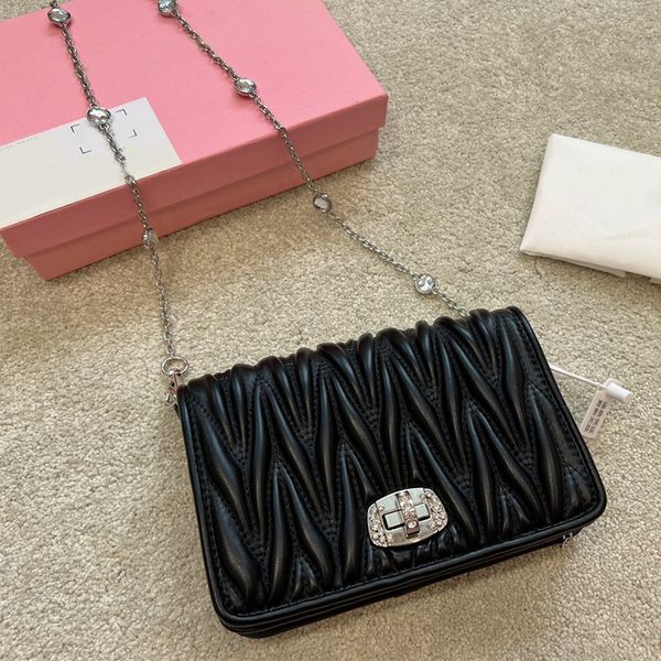 

luxury designer bag shoulder handbags m quality high fashion women wallets clutch totes crossbody cowhide diamond chain tofu bags ladies pur