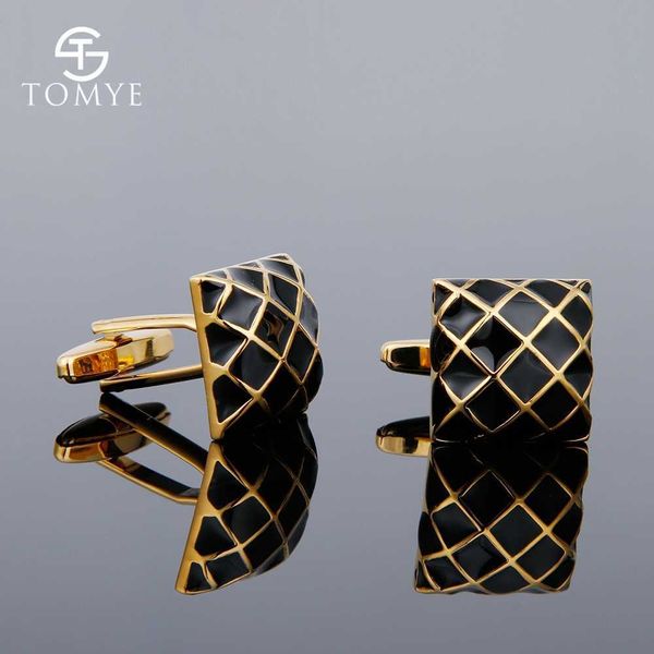 

cufflinks for men tomye xk18s302 fashion personalized square gold formal dress shirt cuff links for gifts wedding, Silver