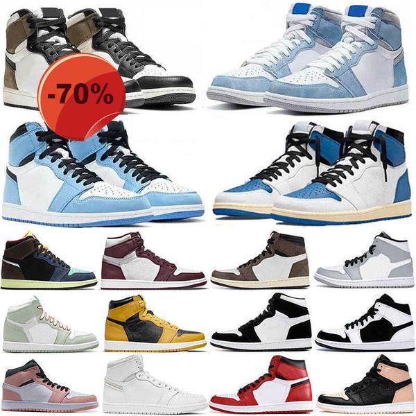 

jumpman 1 1s men women basketball shoes bred patent bordeaux dutch green dark mocha bubble gum chicago obsidian fragment shadow royal mens