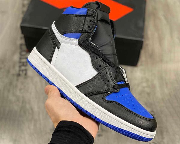 

mens jumpman 1 high og basketball shoes women sneakers game royal black blue white men sports with box bred toe jumpman1shoes