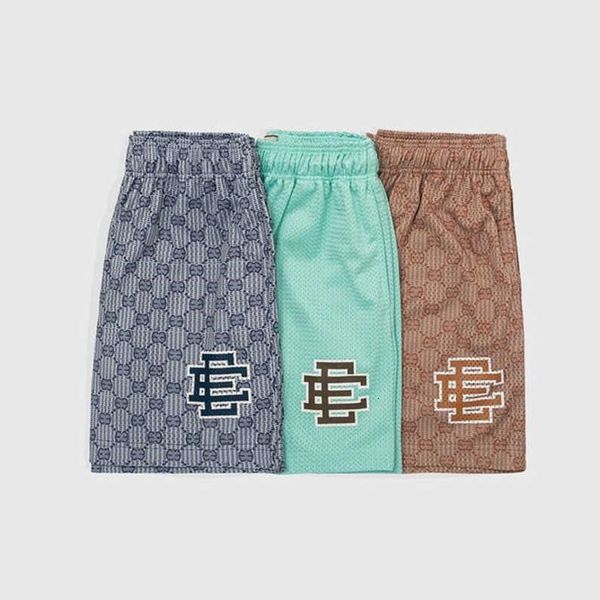 

men's shorts eric emanuel ee basic short casual newyork city skyline outdoor summer sandbeach gym workout mesh basketball football spor, White;black