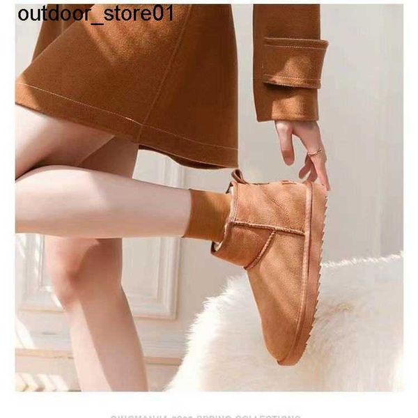 

designer boots australia snow boot luxury women men shoes classic tube versatile non slip waterproof high mens womens, Black