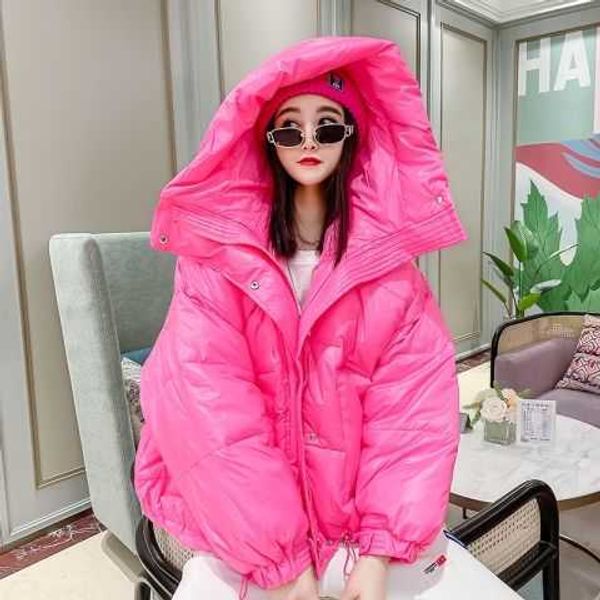 

women's down parkas 2022 new winter women parkas oversize jackets slim hooded thicken warm cotton padded coat female outwear loose park, Black