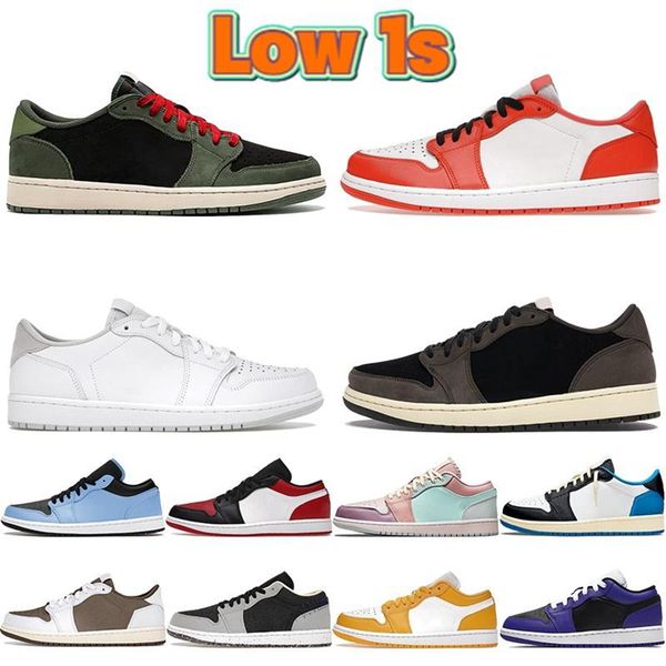 

new 1 1s low bred toe unc basketball shoes og cactus black white paris archeo pink easter reverse bred men trainers women designer