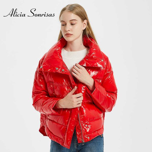 

women's down parkas winter women's waterproof coat jacket glossy down cotton large size loose winter warm thick parka women jacket, Black
