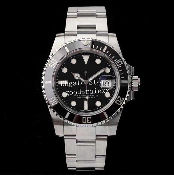 

men's black green ceramic bezel automatic cal.3135 movement eta watch zf 904l steel dive kif men watches 116610 sport wristwatches