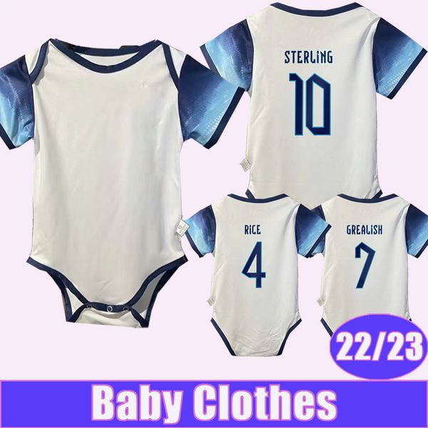 

22 23 kane sterling baby clothes soccer jerseys maguire henderson grealish foden rice home football shirt short uniforms, Black;yellow