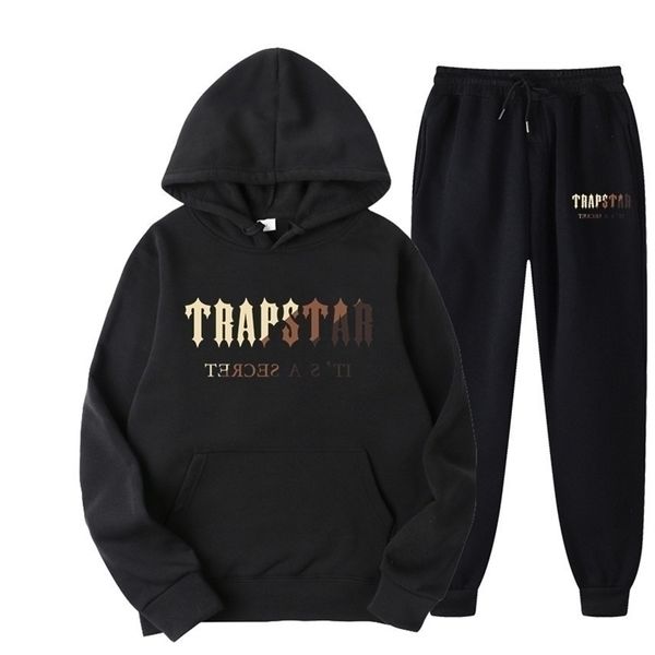 

mens tracksuits tracksuit trapstar brand printed sportswear men 15 colors warm two pieces set loose hoodie sweatshirt pants set hoodie joggi, Gray
