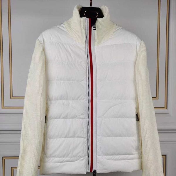 

men's jackets france mens down parkas jacket letter knitted women panel casual coats bomber jackets designers men outerwear clothing bw, Black;brown