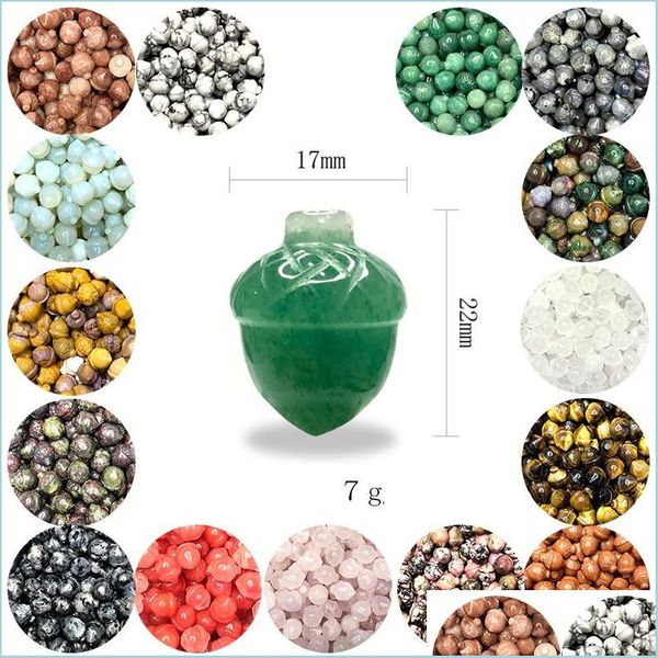

stone lovely natural rose quartz crystal stone carved mini hazelnut pine cones mineral home gemstone decoration diy crafts gift 17x17 dhbio, Black