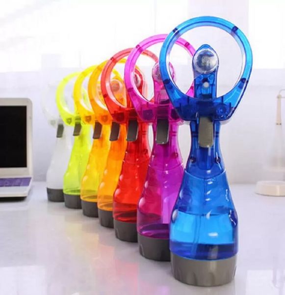 

handheld portable fan with water spray bottle mini fan for office handheld spray fan party favor wly935