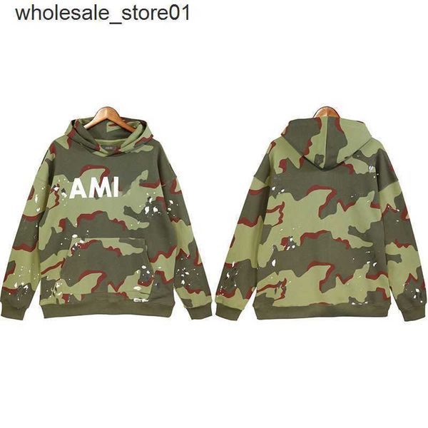 

men's hoodies designer sweatshirts winter new camouflage hooded sweater men women loose fashion couple casual hoodies, Black