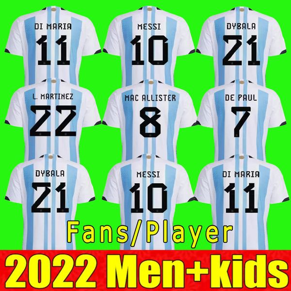 

argentina football shirt men's t shirt fans players version of the world cup dybala aguero maradona di maria messis 22 23 home and away, White;black