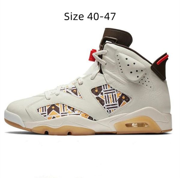 

basketball shoes sports trainer mint foam electric green midnight navy university blue infrared white red oreo washed denim new vi 6 6s men, Black