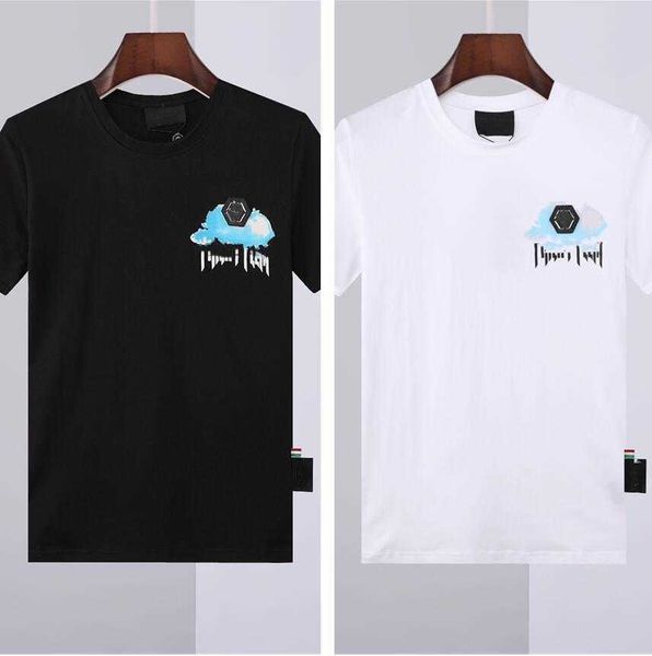 

spring and summer mens t shirt phillip plain men pp designer skull diamond t-shirt short sleeve brand high round neck quality skulls tees 03, White;black