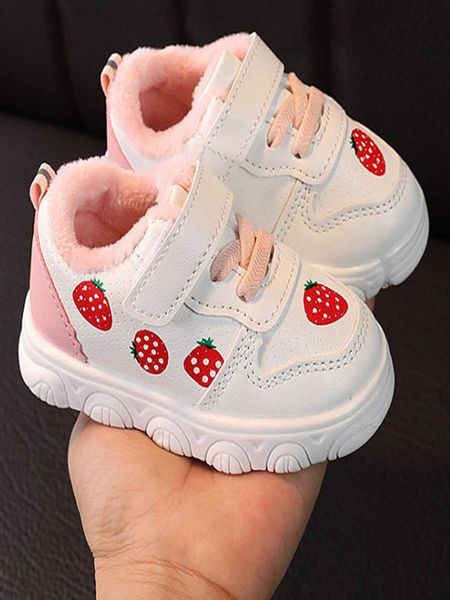 

boots sandq baby girls winter shoes tennis sporty white strawberry pineapple lovely little kids sneakers shose zapatos chaussure bebe l22101, Black;grey