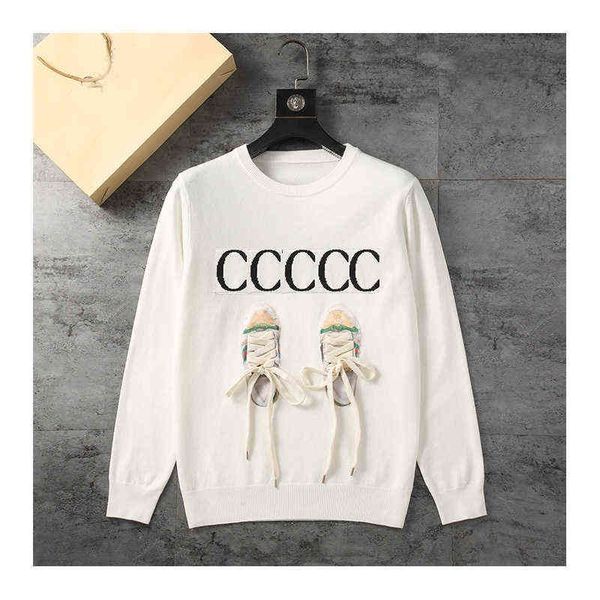 

2022 men women designer sweater luxury men high street print hoodies fashion streetwear pullover letter embroidery round neck comfortable ju, White;black