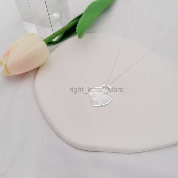 

pendant necklaces silver heart number necklace 925 sterling silver holiday gifts for girls luxury boutique with box g220921