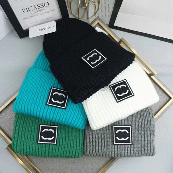 

ball caps fashion ladies winter brand knitted hat famous designer men warm woolen hat g220922, Blue;gray