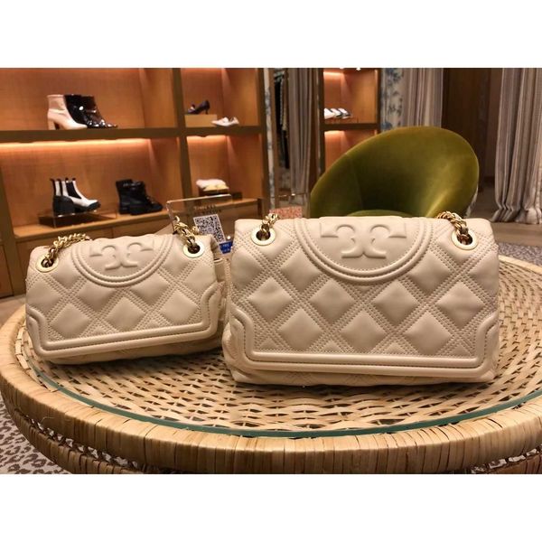 

fashion leather shoulder bags torysbirch luxury designer bags direct mail women's bag fleming sheepskin rhombic chain shoulder oblique