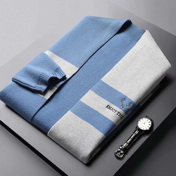 

men's sweaters fall winter luxury cashmere leisure breathable cardigan men korean slim knit mens fashion handsome wool cardigans coat g, White;black