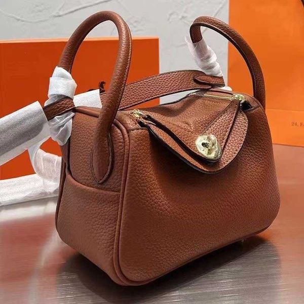 

luxury designer bags women brown leather handbag shoulder crossbody bag mini lindies soft leathers lychee cowhide doctor cross body shopping