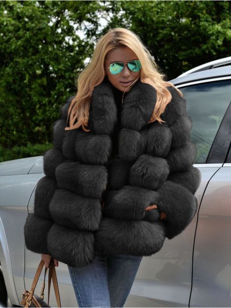 

women s fur faux casual white black fluffy fall winter coat jacket long sleeve cropped puffer for outwear 221010