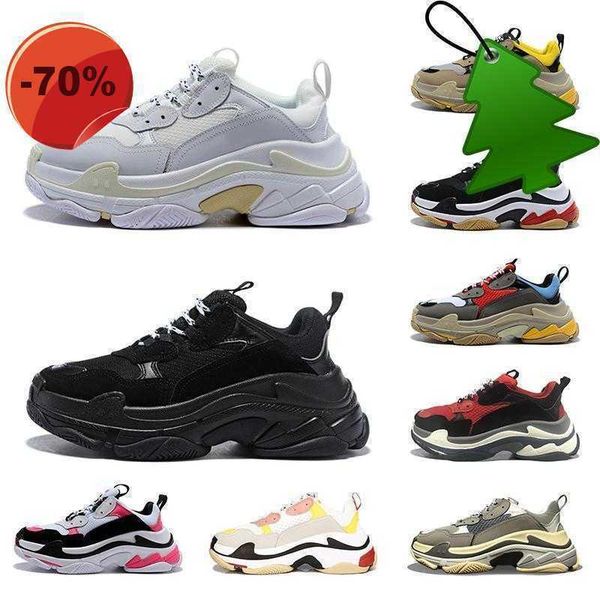 

triple s men women casual shoes black white luxury fashion designer sneakers mens trainer