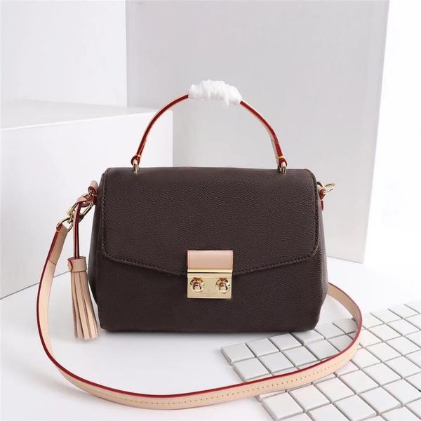 

fashion quality new retro high style purses crossbody genuine croisette leather women shoulder womens handbags bag classic bags tx249m, Red;black