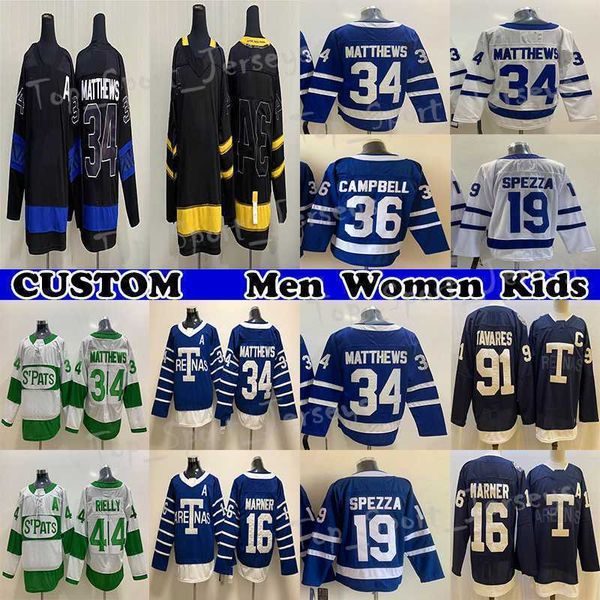 

hockey jerseys hockey jersey 34 auston matthew 91 john tavares 16 mitchell marner 36 jack campbell custom mens womens youth any name any num, Black;red