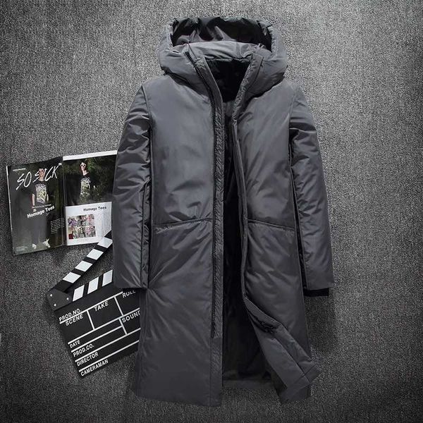 

men's down parkas 2021 winter new thick white jacket fashion brand clothing hooded black gary long warm duck coat male coats g221010