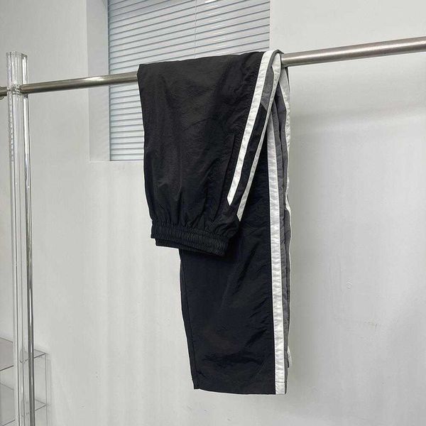 

women's pants & capris new loose double hook contrast embroidered small casual sports pants, Black;white