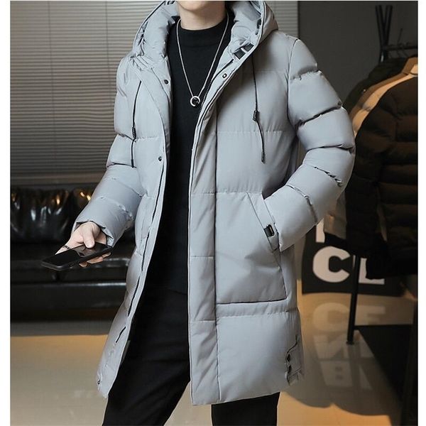 

men's jackets winter for men hooded casual long cotton thicker warm parkas male outwear coats slim fit s7xl 221010, Black;brown
